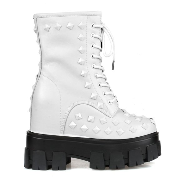 Anthony Wang X WTF Master Kush Angels Mercy White Platform Boots - Picture 3 of 6